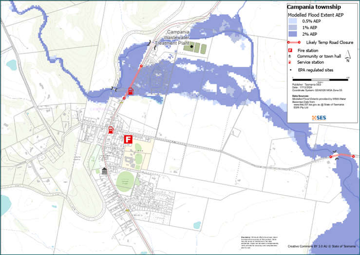 Campania township flood map