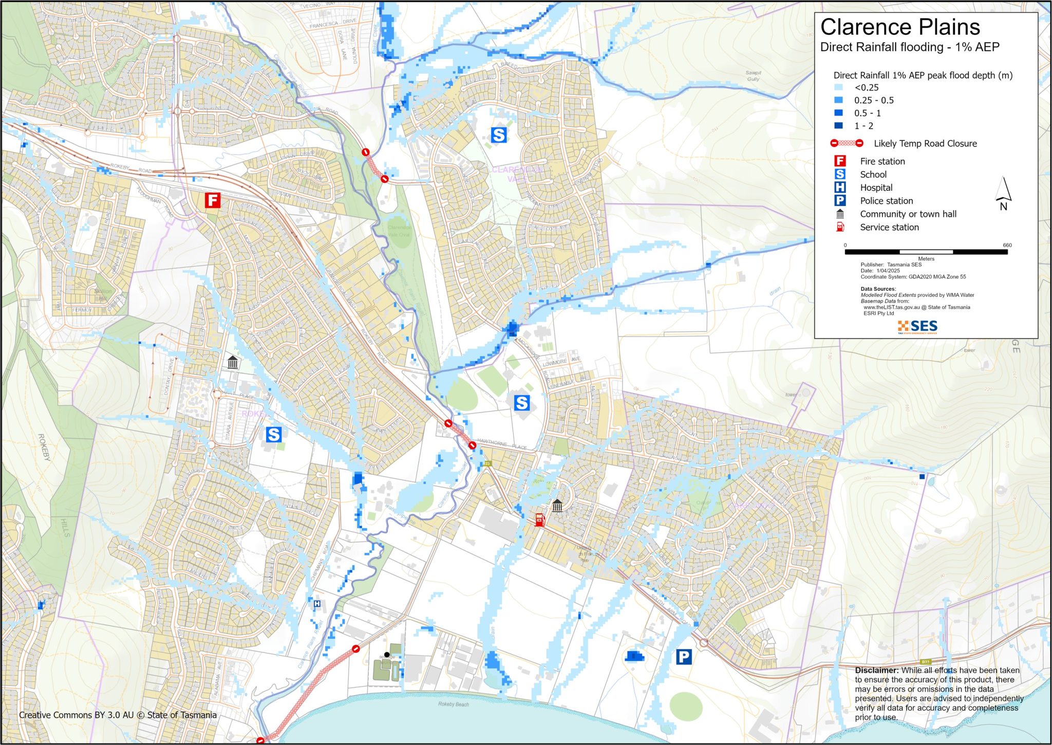 Rokeby, Oakdowns and Clarendon Vale flood guide - Tasmania State ...