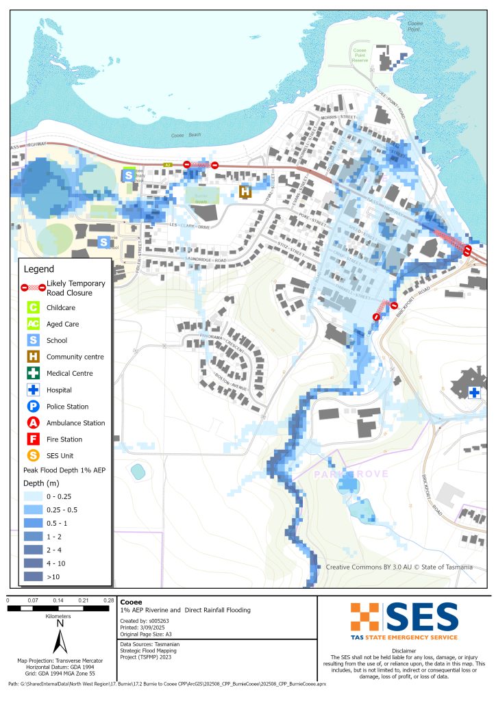 Cooee flood map