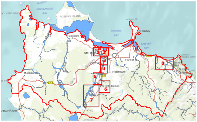 Far NW flood map key map