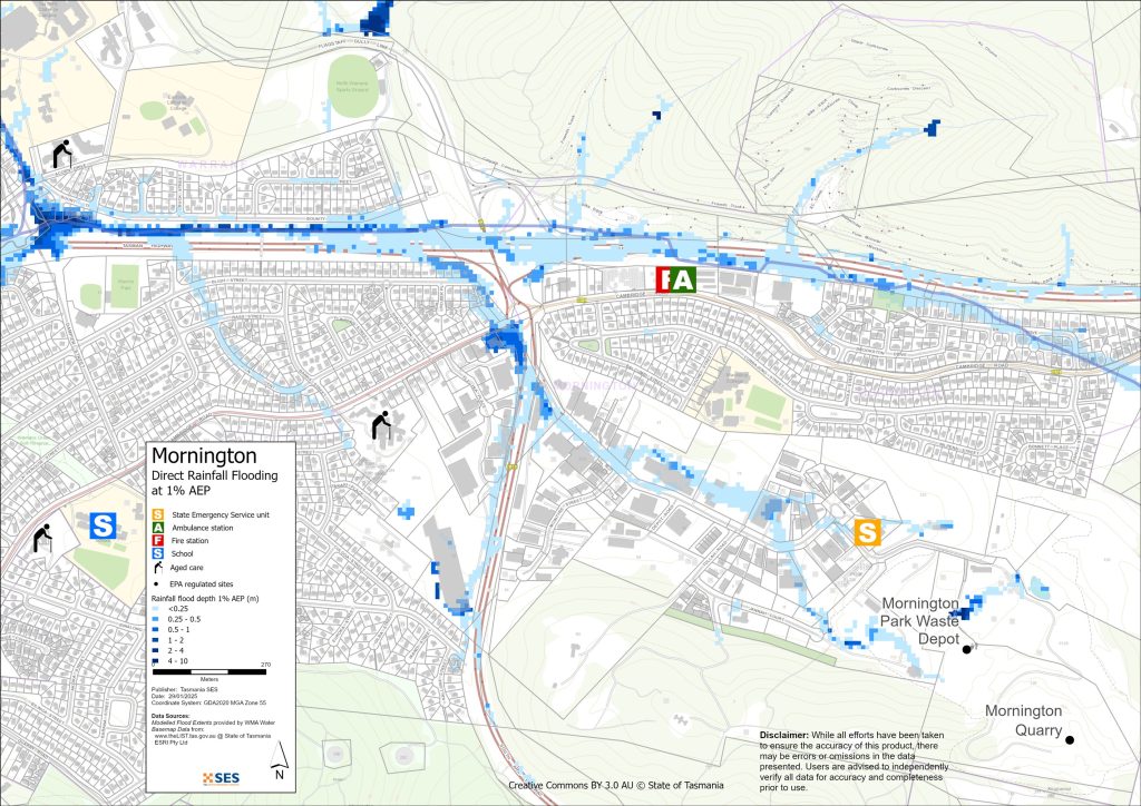 Mornington flood map