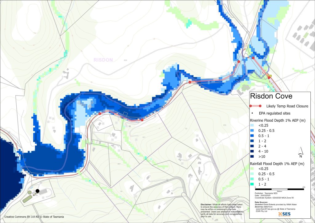 Cove flood map