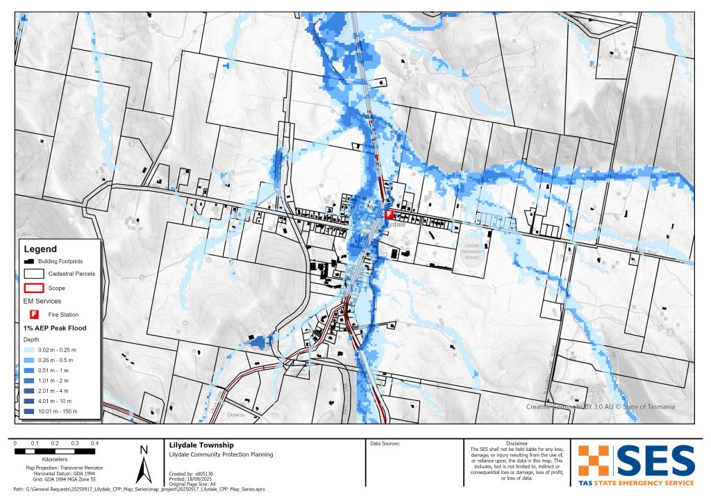 Lilydale township flood map