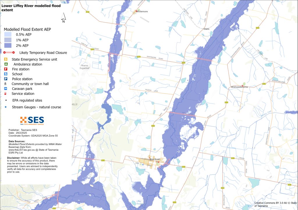Lower Liffey flood map 1% AEP